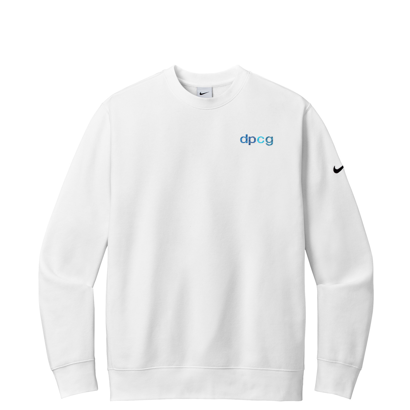 Nike Club Fleece Sleeve Swoosh Crew — White