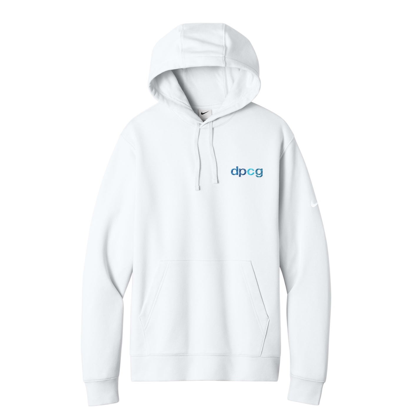 Nike Club Fleece Sleeve Swoosh Pullover Hoodie — White