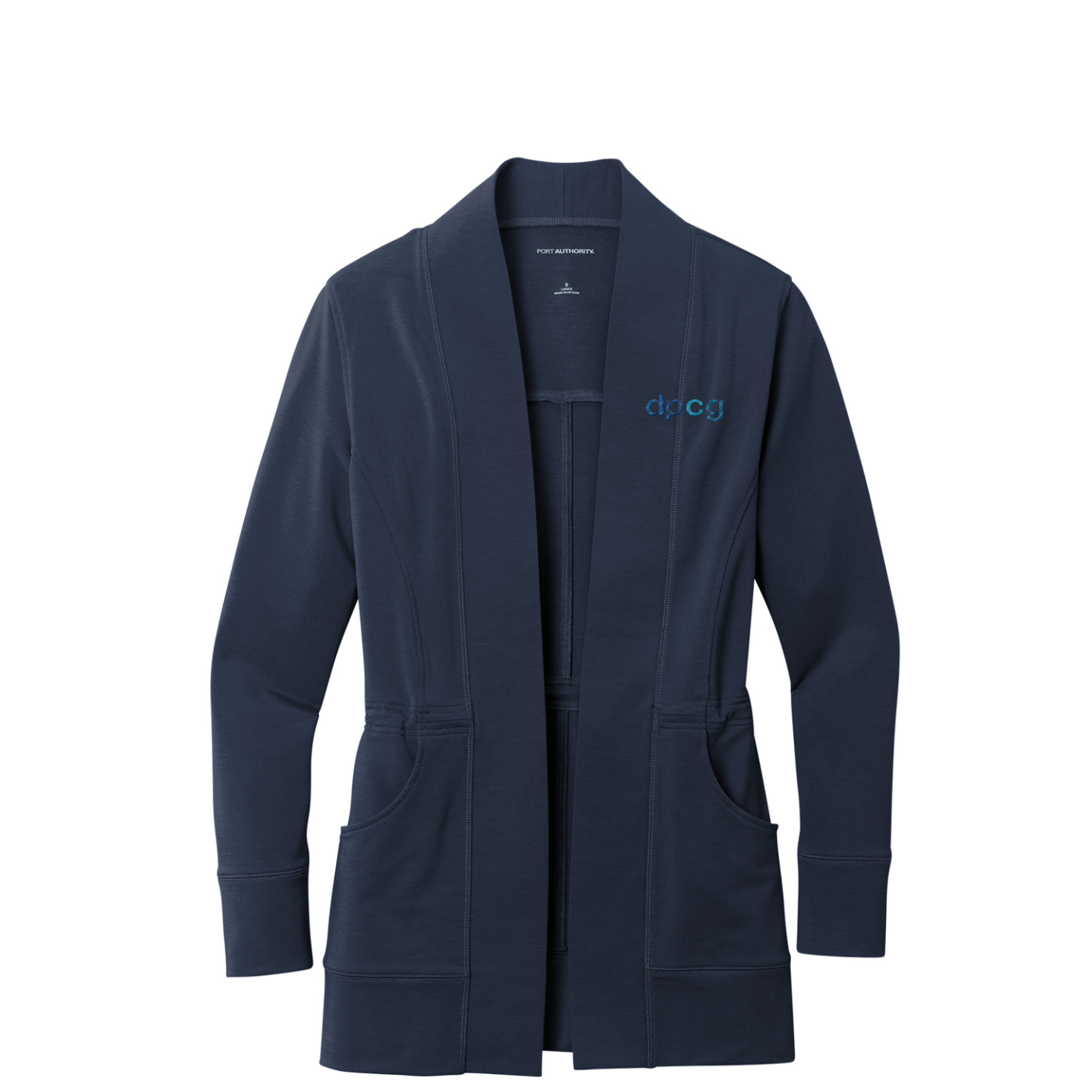 Port Authority Women's Microterry Cardigan — River Blue Navy
