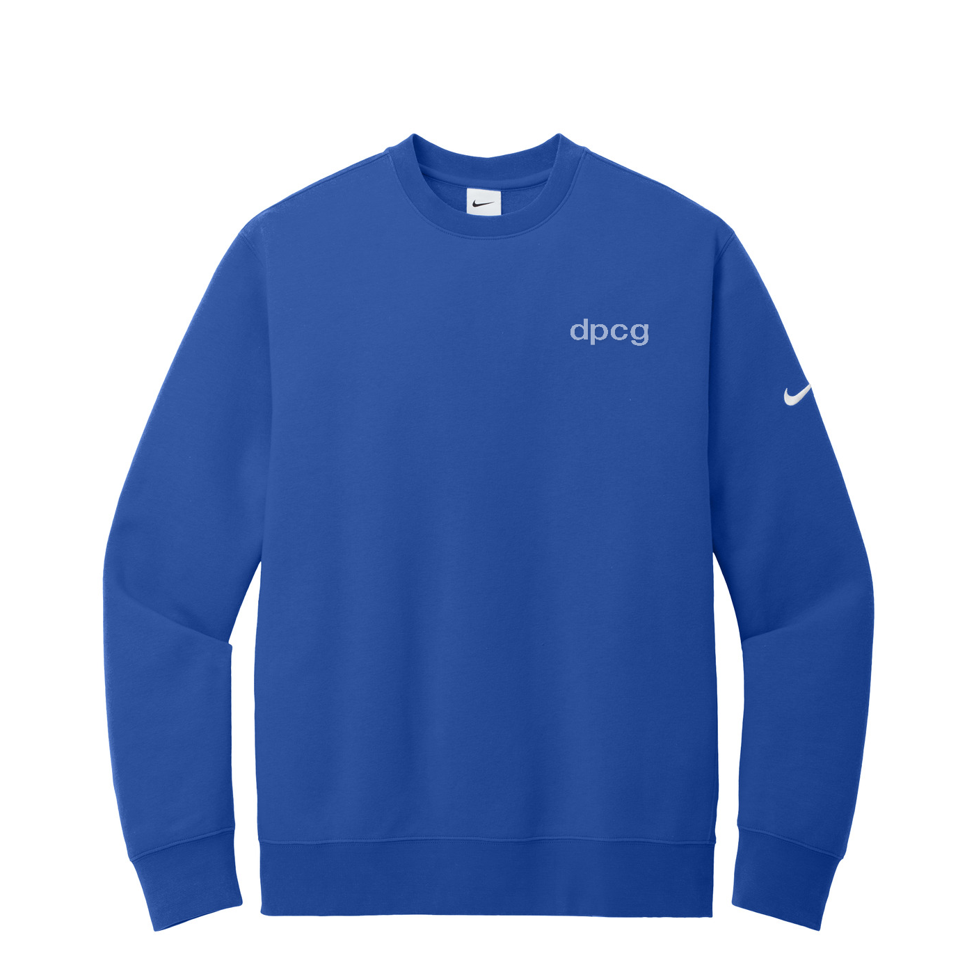Nike Club Fleece Sleeve Swoosh Crew — Game Royal