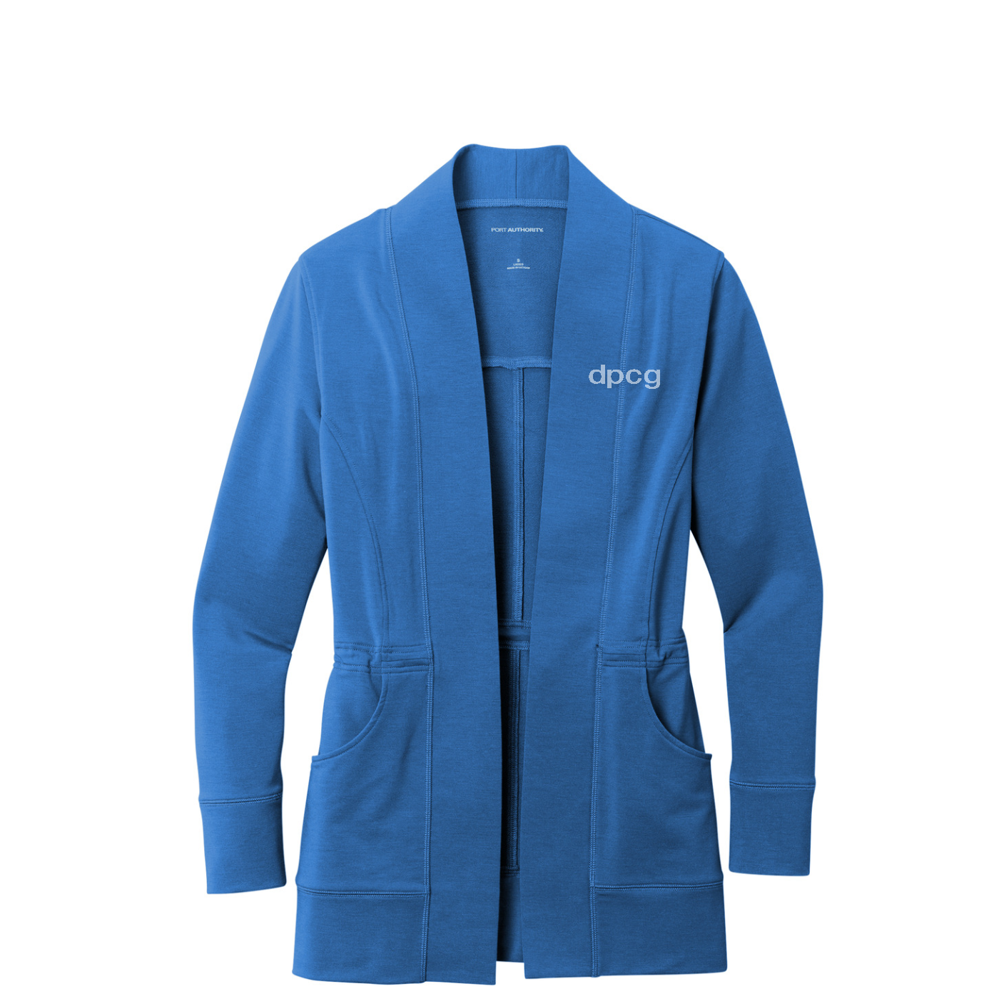 Port Authority Women's Microterry Cardigan — Aegean Blue