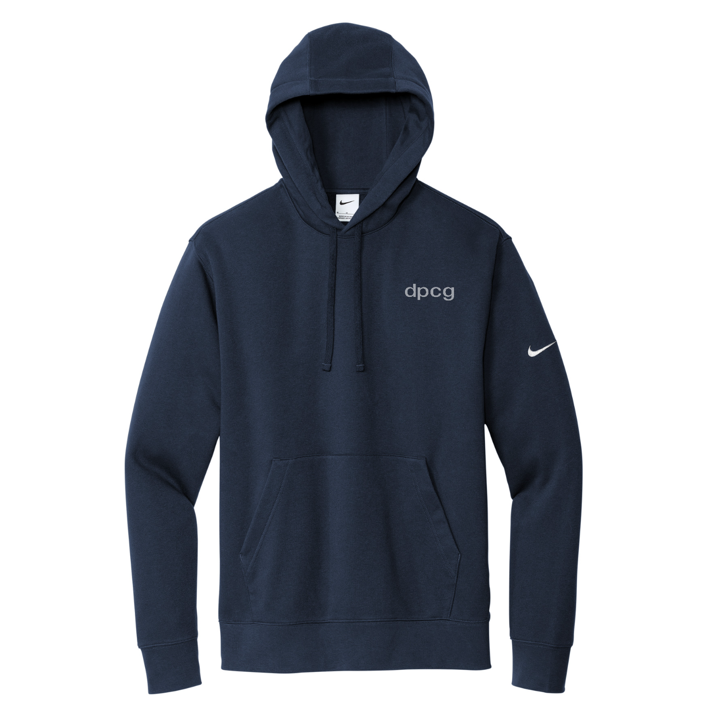 Nike Club Fleece Sleeve Swoosh Pullover Hoodie — Midnight Navy