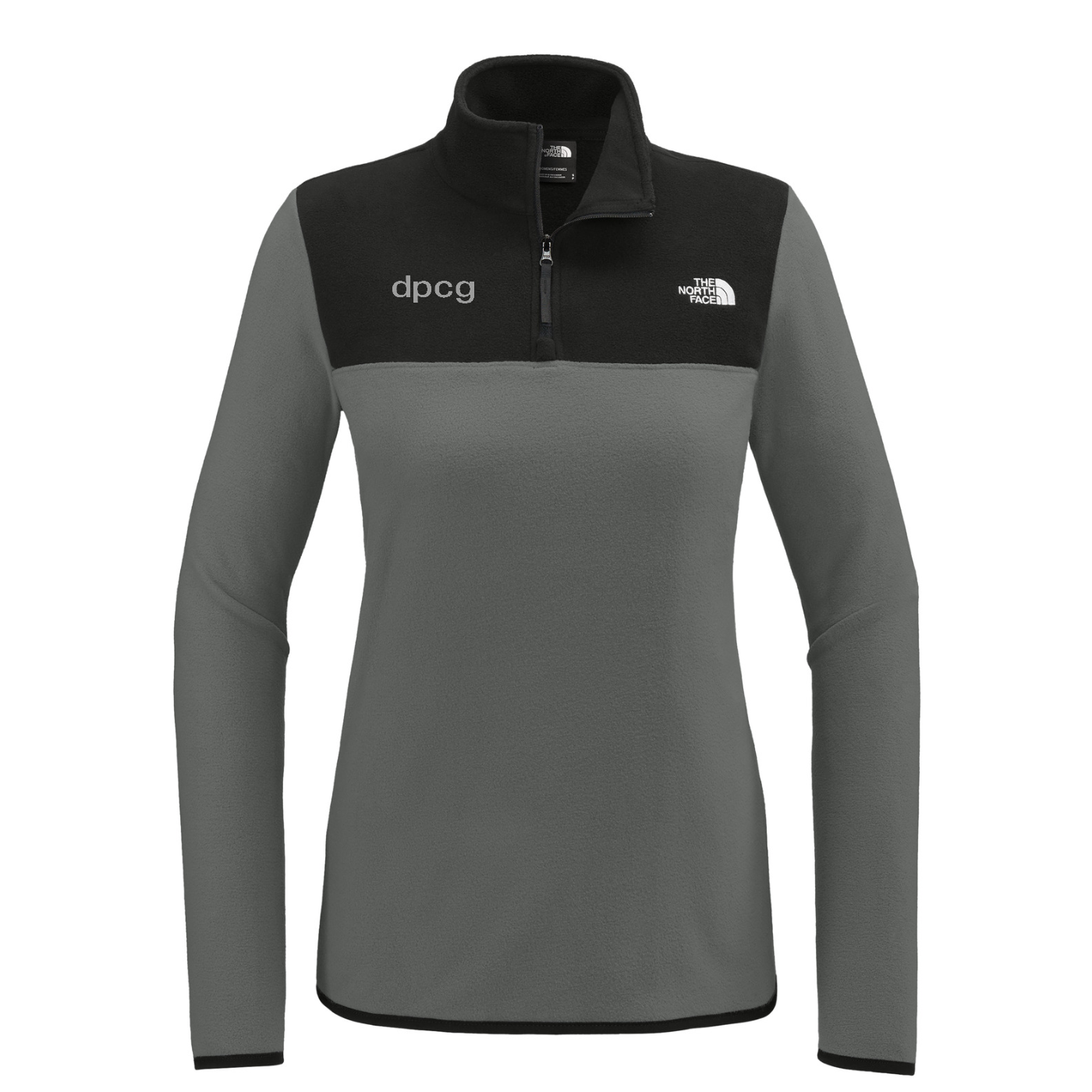 The North Face Women's Glacier 1/4-Zip Fleece — Asphalt Grey/ TNF Black
