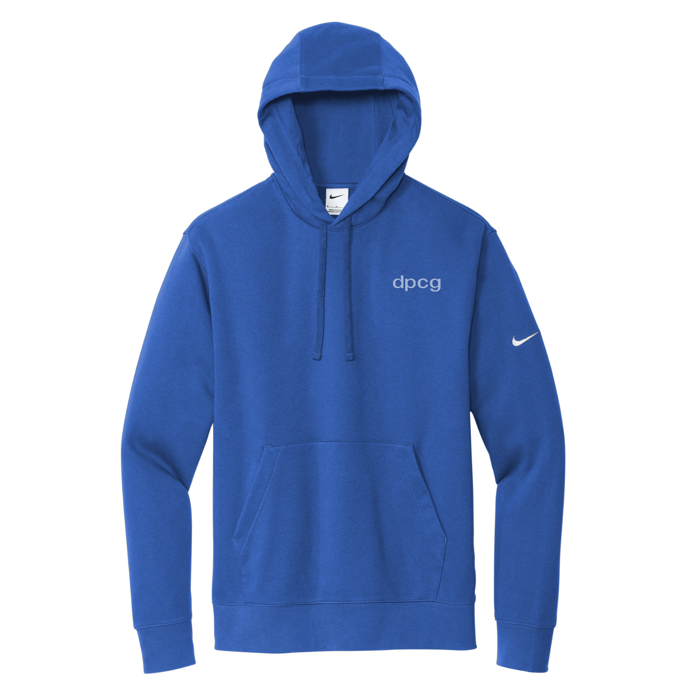 Nike Club Fleece Sleeve Swoosh Pullover Hoodie — Game Royal