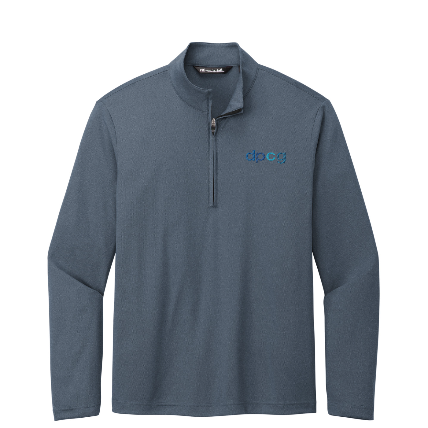 TravisMathew Coto Performance 1/4-Zip — Vintage Indigo/ Black