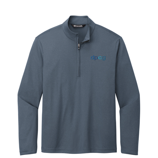 TravisMathew Coto Performance 1/4-Zip — Vintage Indigo/ Black