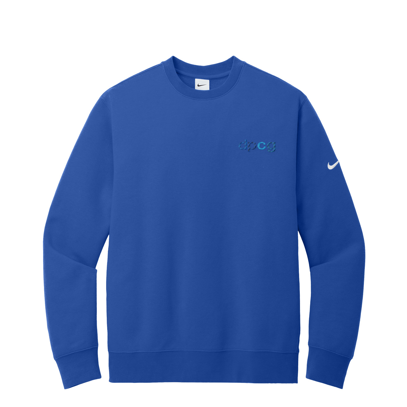 Nike Club Fleece Sleeve Swoosh Crew — Game Royal