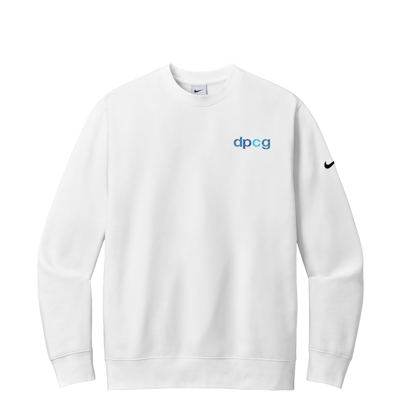 Nike Club Fleece Sleeve Swoosh Crew — White