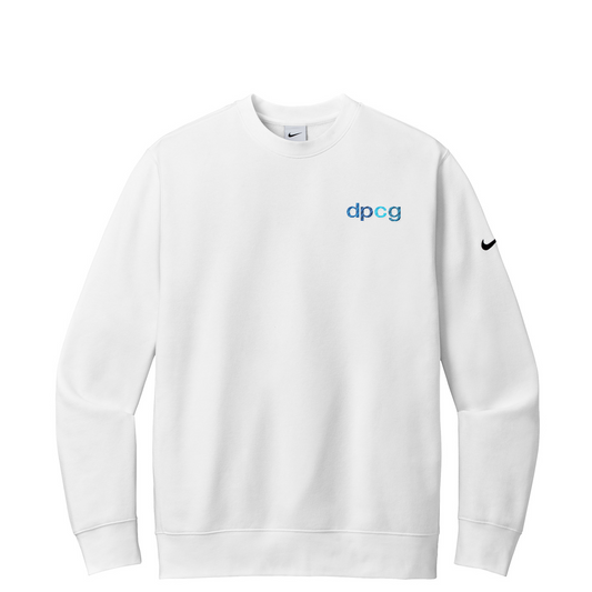 Nike Club Fleece Sleeve Swoosh Crew — White