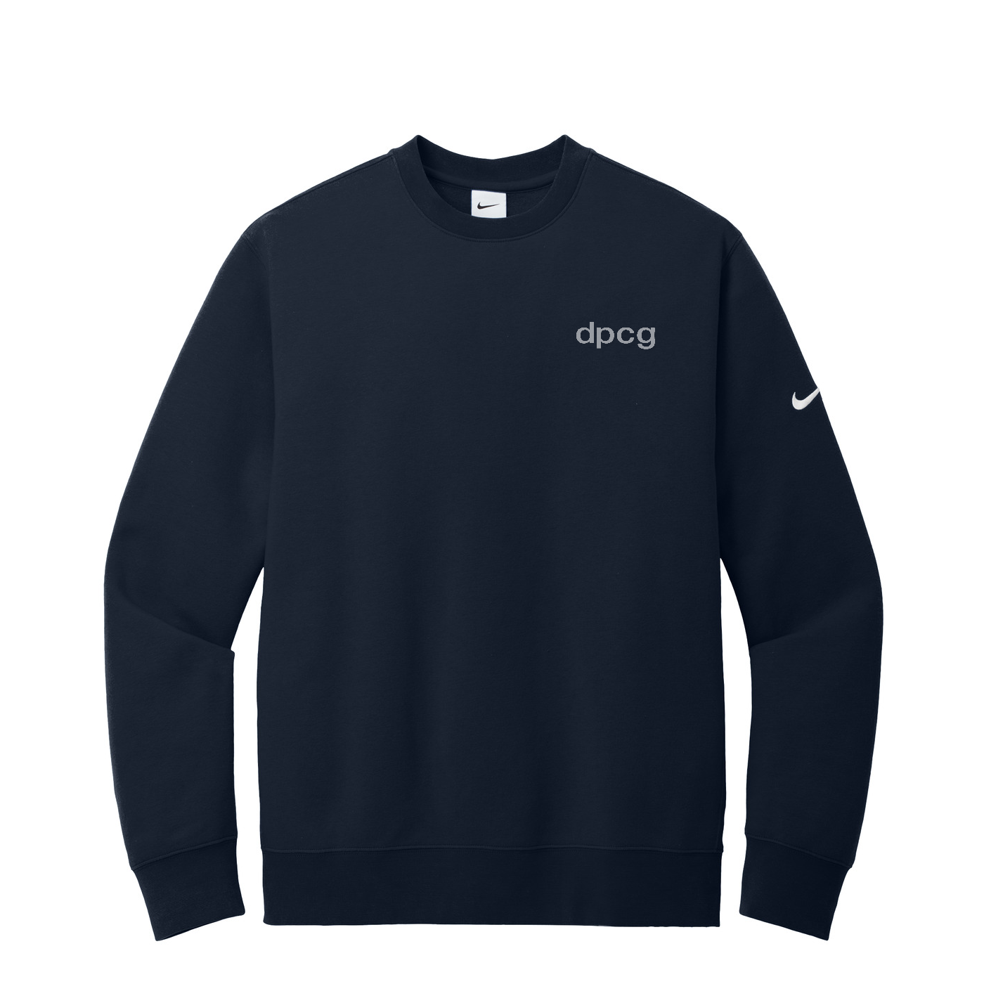 Nike Club Fleece Sleeve Swoosh Crew — Midnight Navy