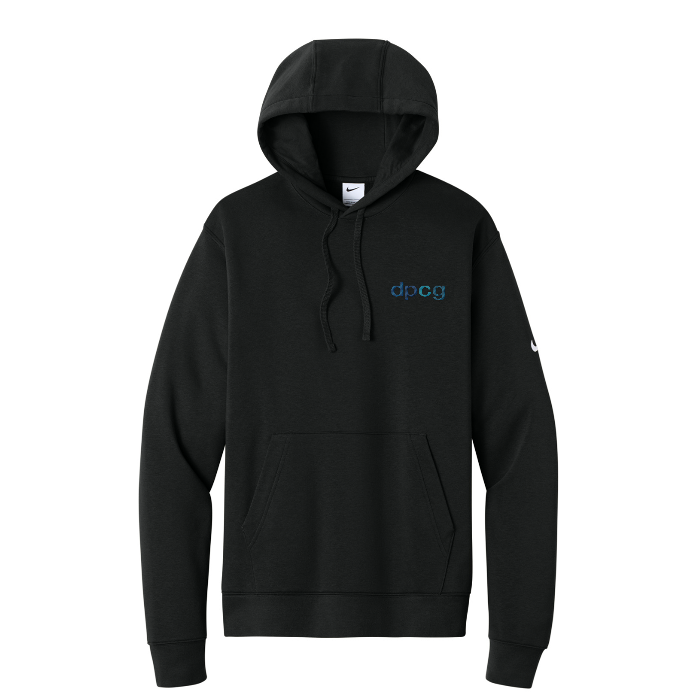 Nike Club Fleece Sleeve Swoosh Pullover Hoodie — Black