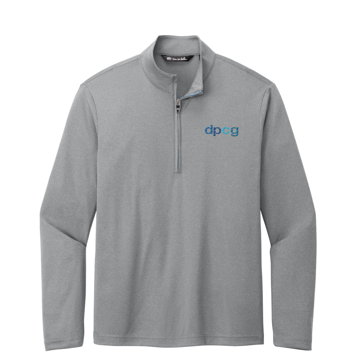TravisMathew Coto Performance 1/4-Zip — Quiet Shade Grey Heather