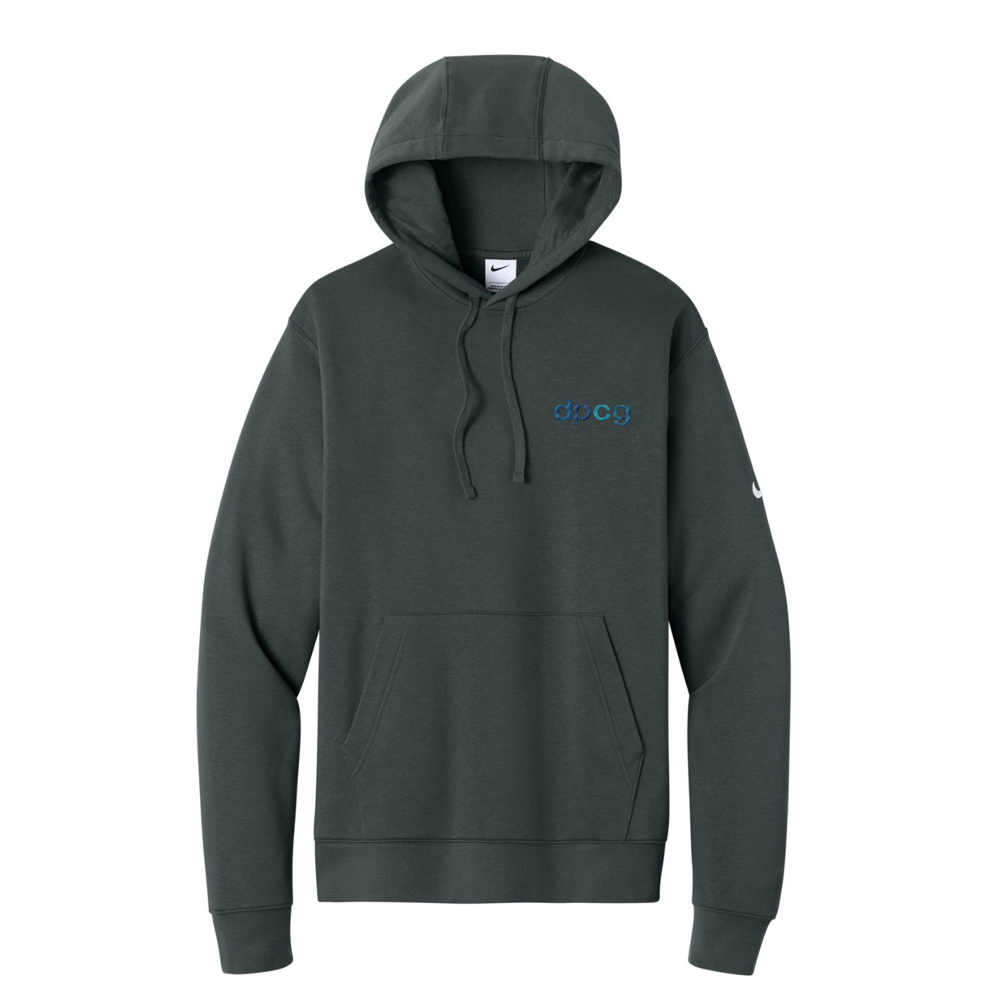 Nike Club Fleece Sleeve Swoosh Pullover Hoodie — Anthracite