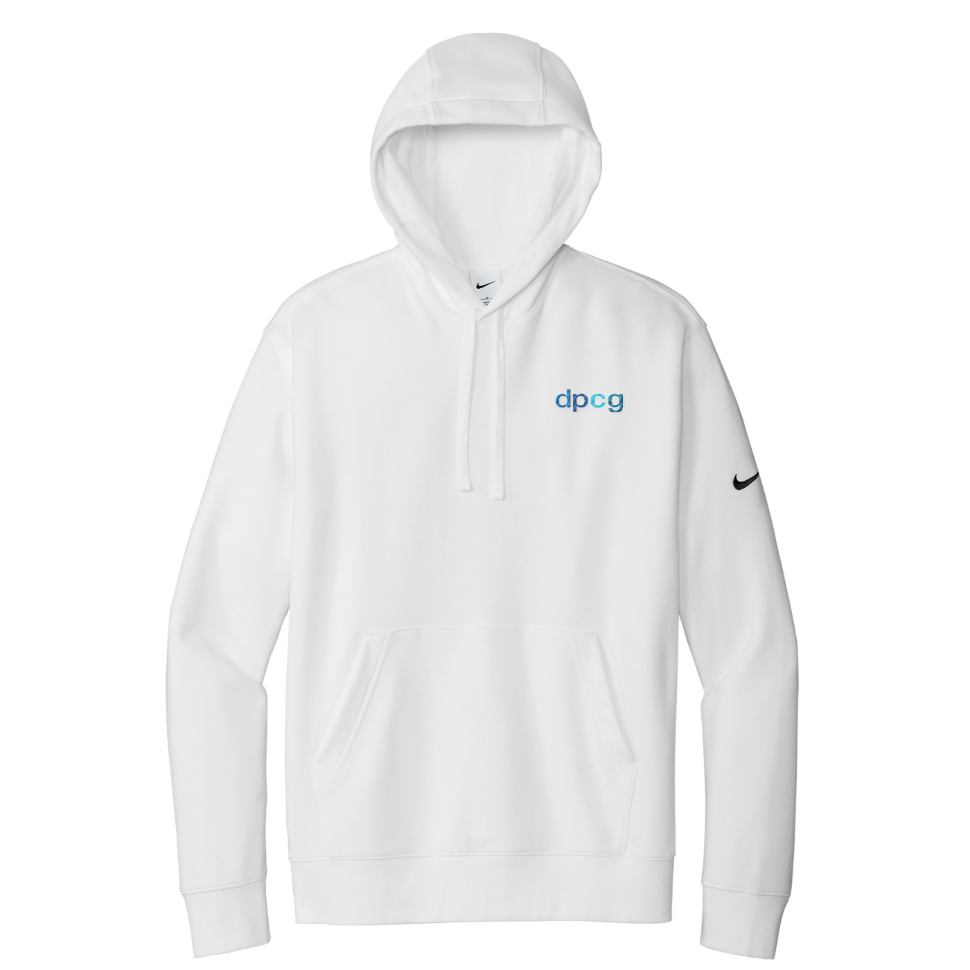 Nike Club Fleece Sleeve Swoosh Pullover Hoodie — White