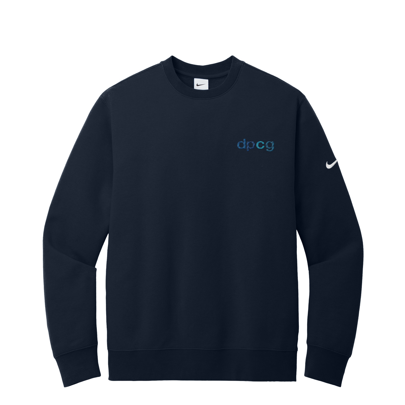 Nike Club Fleece Sleeve Swoosh Crew — Midnight Navy