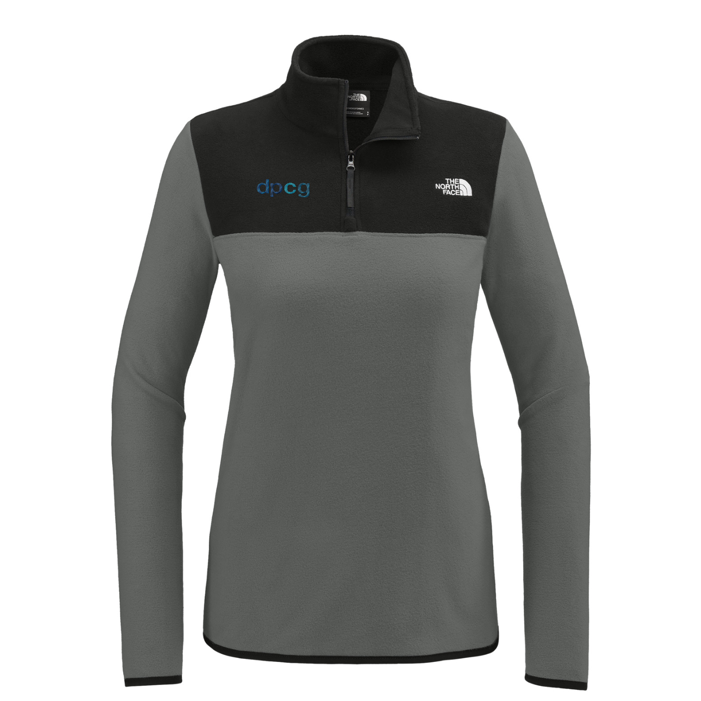 The North Face Women's Glacier 1/4-Zip Fleece — Asphalt Grey/ TNF Black