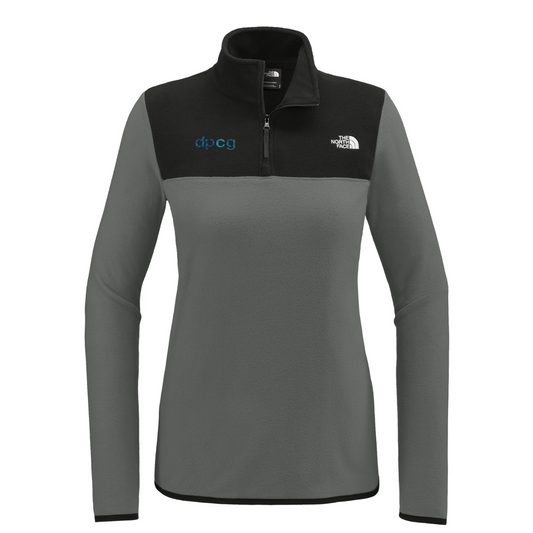 The North Face Women's Glacier 1/4-Zip Fleece — Asphalt Grey/ TNF Black