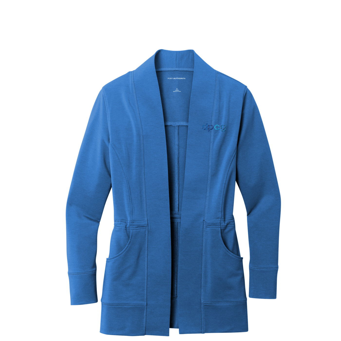 Port Authority Women's Microterry Cardigan — Aegean Blue