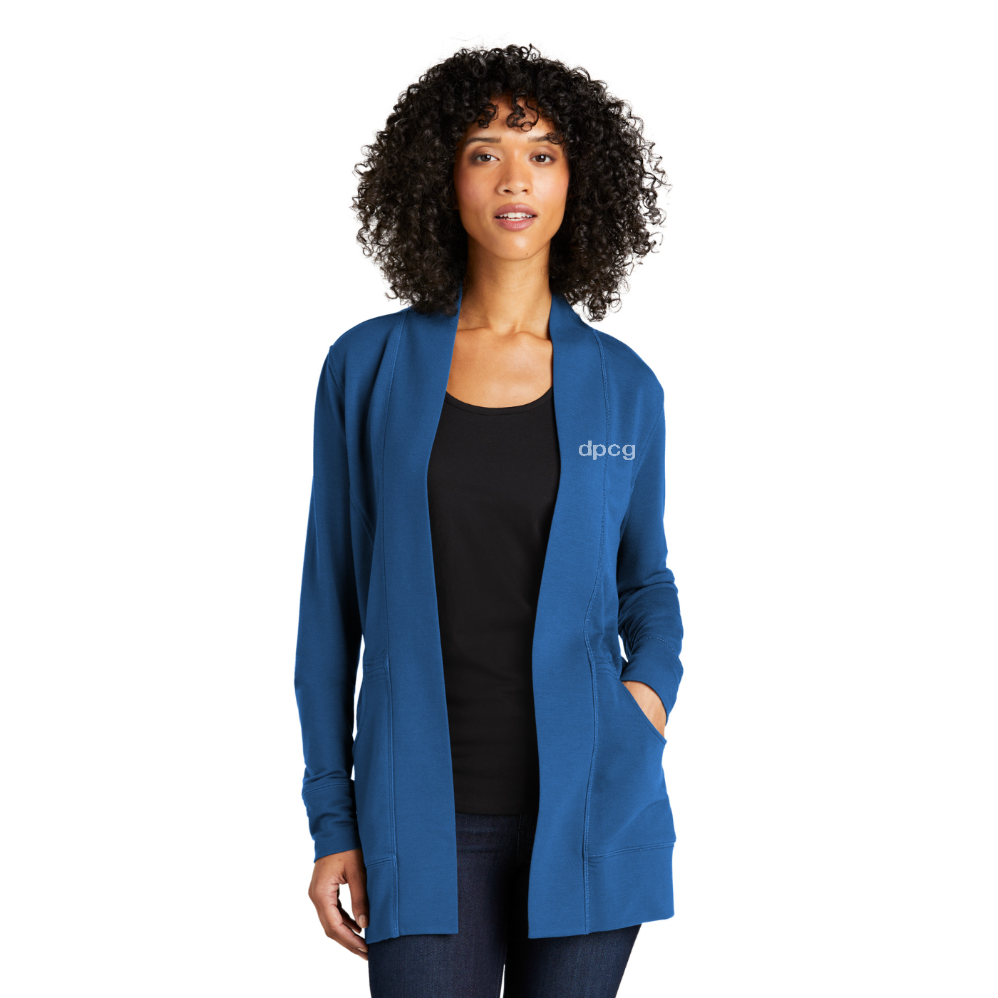 Port Authority Women's Microterry Cardigan — model